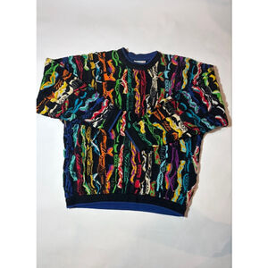 Coogi Style 3D Knit Sweater Australia Mercerized Cotton Colorful Cosby Style